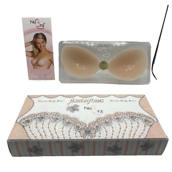 NuBra Fashion Forms Divine Body Bra 8450 Nude Size C Strapless Adhesive Made USA - Picture 1 of 16